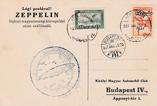Zeppelinpost | LZ 127 (Graf Zeppelin) 1931
