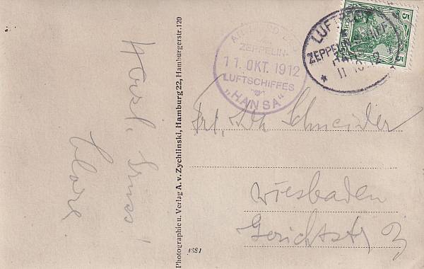 Zeppelinpost | LZ  13 (Hansa)
