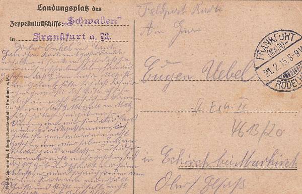 Zeppelinpost: Ansichtskarten | Besonderheiten