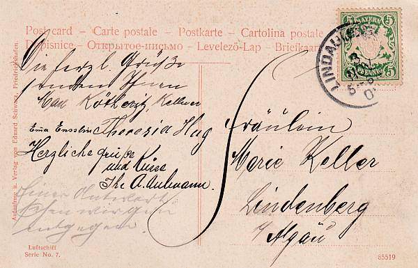 Zeppelinpost: Ansichtskarten | LZ   1, LZ 2