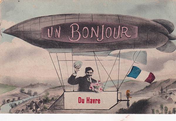 Zeppelinpost: Ansichtskarten | Frankreich