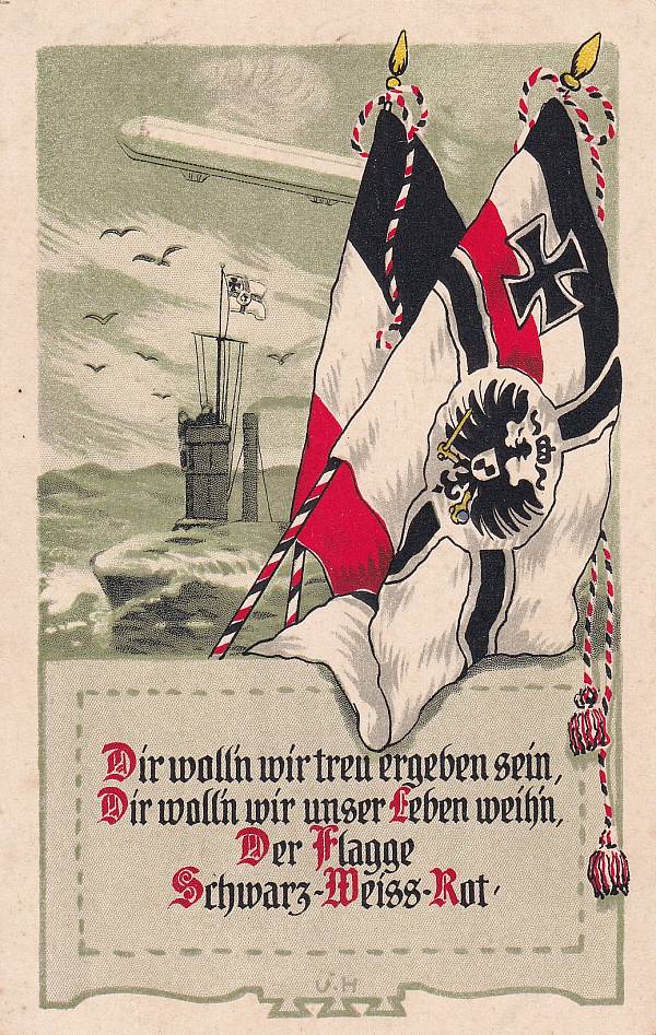 Zeppelinpost: Ansichtskarten | Marineluftschiffe