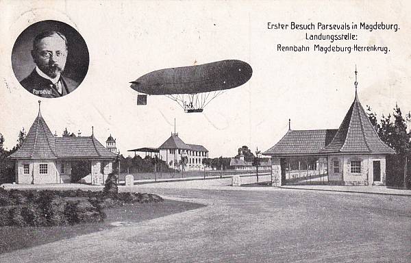 Zeppelinpost: Ansichtskarten | Parseval Luftschiffe