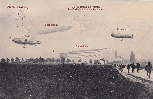 Zeppelinpost: Ansichtskarten | Parseval Luftschiffe