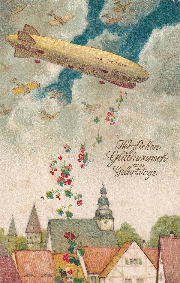 Zeppelinpost: Ansichtskarten | Ansichtskarten - Glückwunsch, Jux, Kitsch, Neujahr etc.