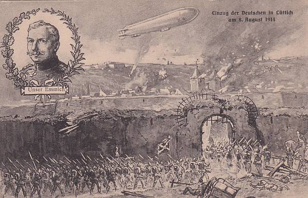 Zeppelinpost: Ansichtskarten | Belgien