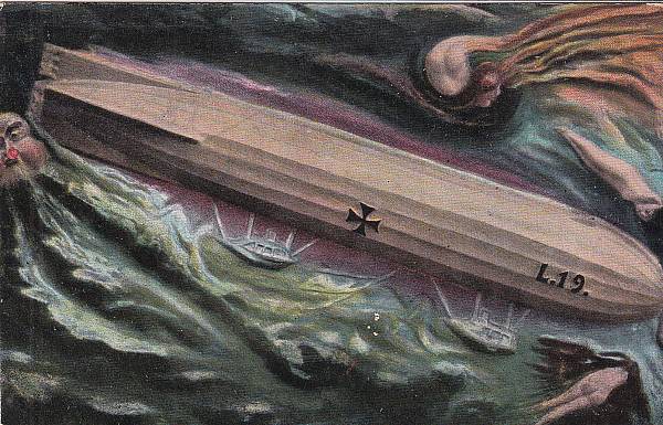 Zeppelinpost: Ansichtskarten | Marineluftschiffe