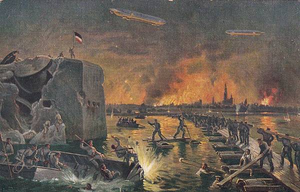 Zeppelinpost: Ansichtskarten | Belgien