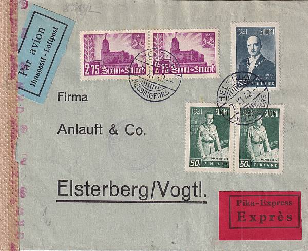 Flugpost Europa vor 1945 | Finnland