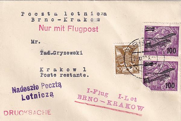 Flugpost Europa vor 1945 | Tschechoslowakei