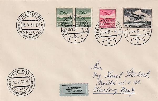 Flugpost Europa vor 1945 | Tschechoslowakei