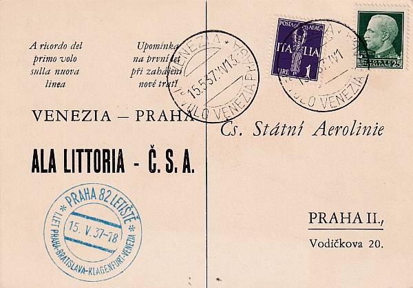 Flugpost Europa vor 1945 | Tschechoslowakei