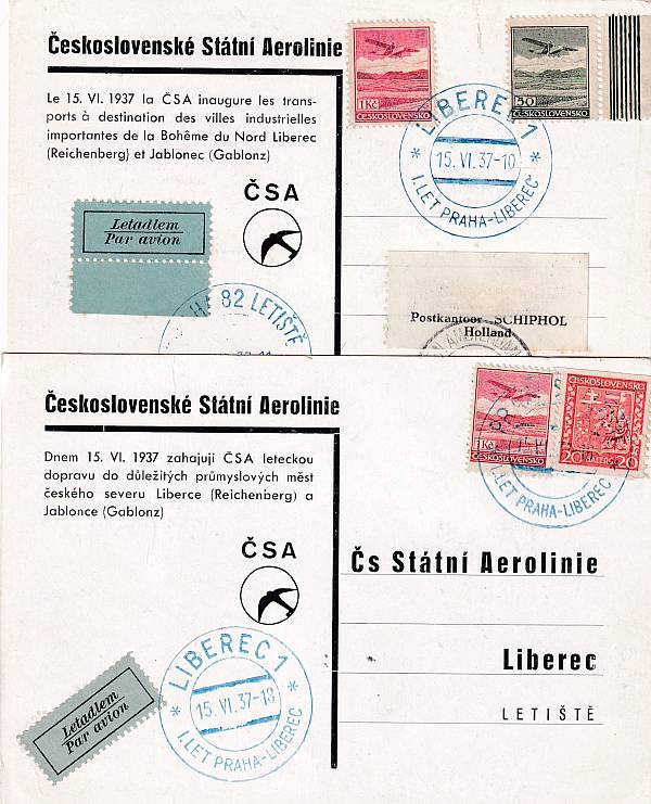 Flugpost Europa vor 1945 | Tschechoslowakei