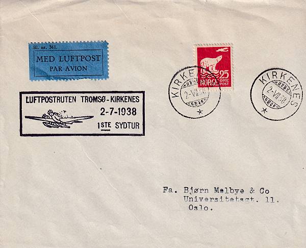Flugpost Europa vor 1945 | Norwegen