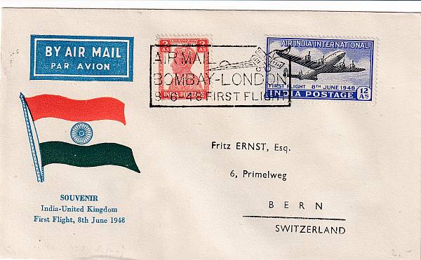 Flugpost einzelner Airlines | Air India