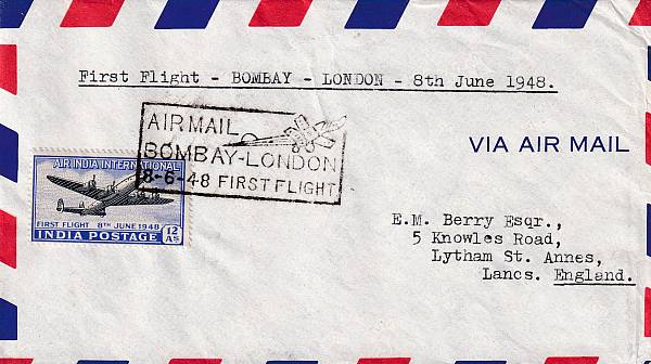 Flugpost einzelner Airlines | Air India