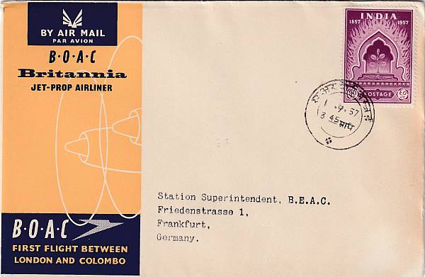 Flugpost einzelner Airlines | BOAC