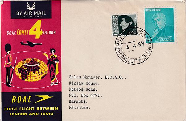 Flugpost einzelner Airlines | BOAC