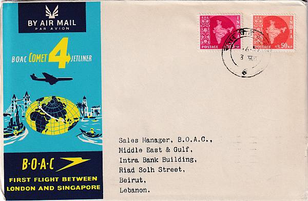 Flugpost einzelner Airlines | BOAC