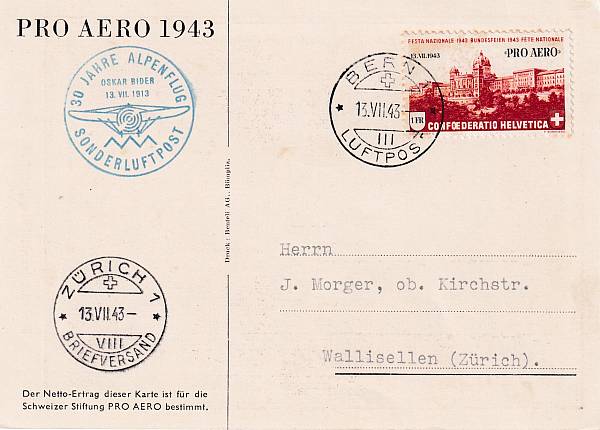 Flugpost Schweiz | Sonder- und Versuchsflüge - Flugveranstaltungen