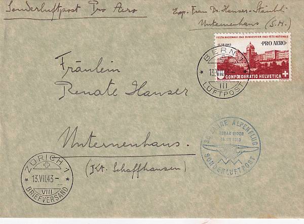 Flugpost Schweiz | Sonder- und Versuchsflüge - Flugveranstaltungen