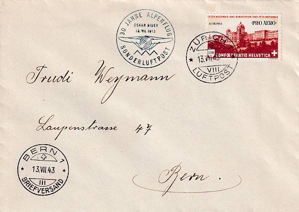 Flugpost Schweiz | Sonder- und Versuchsflüge - Flugveranstaltungen