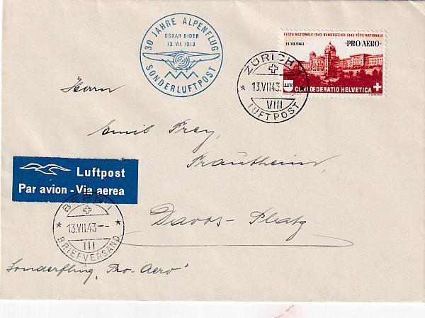 Flugpost Schweiz | Sonder- und Versuchsflüge - Flugveranstaltungen