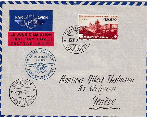 Flugpost Schweiz | Sonder- und Versuchsflüge - Flugveranstaltungen