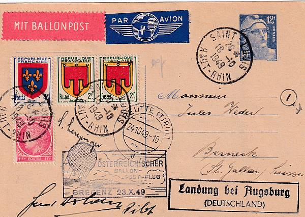 Ballonpost caritativ Österreich | Mitläufer / Ausländische Zuleitungen