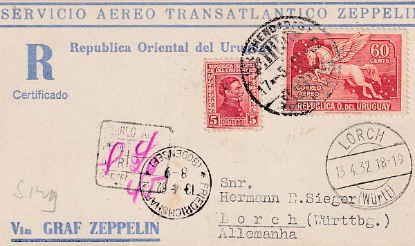 Zeppelinpost | LZ 127 (Graf Zeppelin) 1932