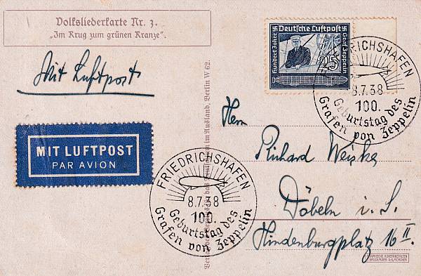 Zeppelinpost | LZ 130 (Graf Zeppelin II)