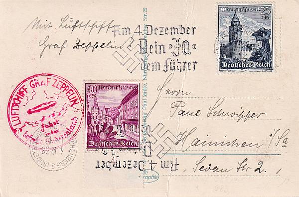 Zeppelinpost | LZ 130 (Graf Zeppelin II)