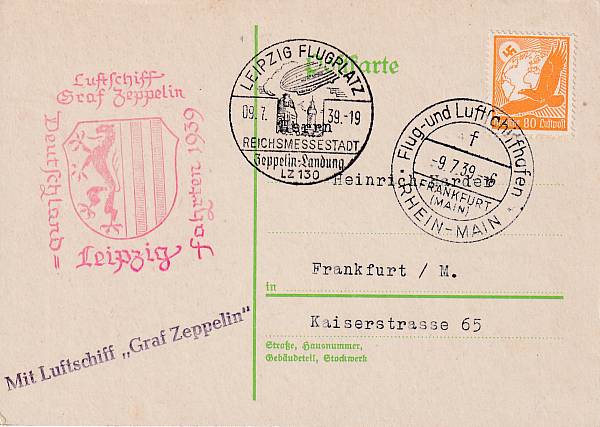 Zeppelinpost | LZ 130 (Graf Zeppelin II)