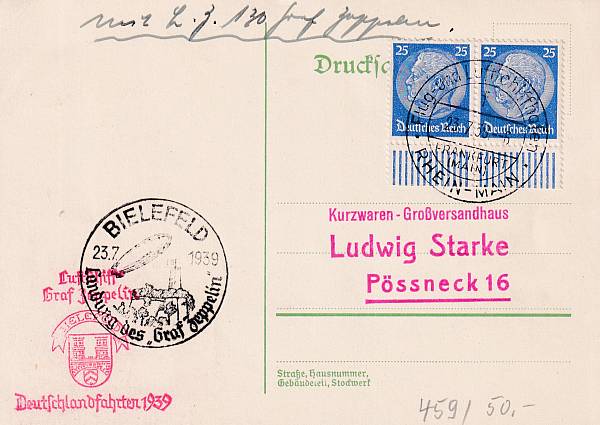 Zeppelinpost | LZ 130 (Graf Zeppelin II)