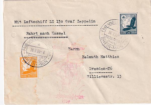 Zeppelinpost | LZ 130 (Graf Zeppelin II)