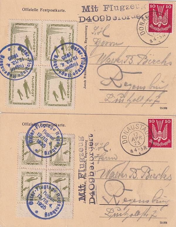 Flugpost Deutschland vor 1945 | Halbamtliche Flugmarken