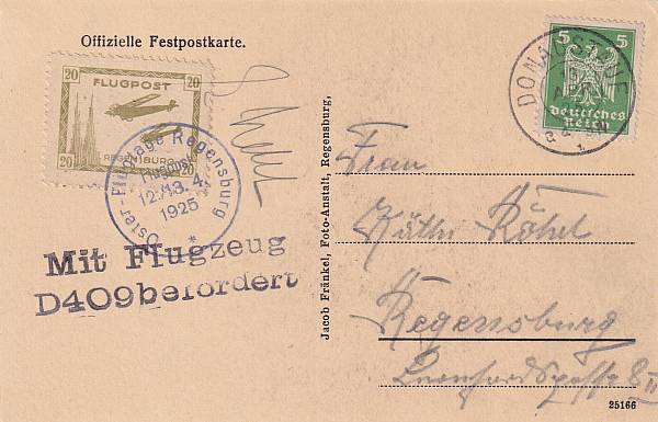Flugpost Deutschland vor 1945 | Halbamtliche Flugmarken