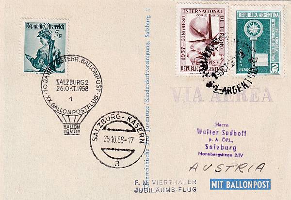 Ballonpost caritativ Österreich | Mitläufer / Ausländische Zuleitungen