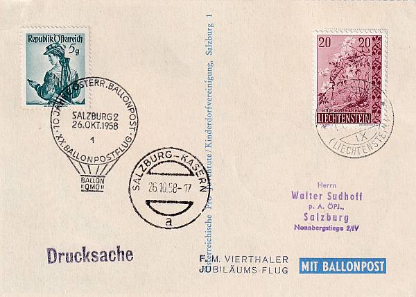 Ballonpost caritativ Österreich | Mitläufer / Ausländische Zuleitungen