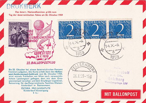 Ballonpost caritativ Österreich | Mitläufer / Ausländische Zuleitungen