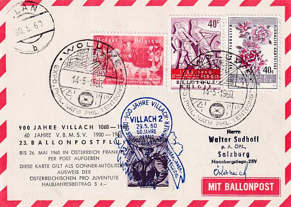 Ballonpost caritativ Österreich | Mitläufer / Ausländische Zuleitungen