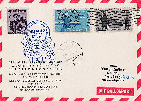 Ballonpost caritativ Österreich | Mitläufer / Ausländische Zuleitungen
