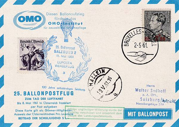 Ballonpost caritativ Österreich | Mitläufer / Ausländische Zuleitungen