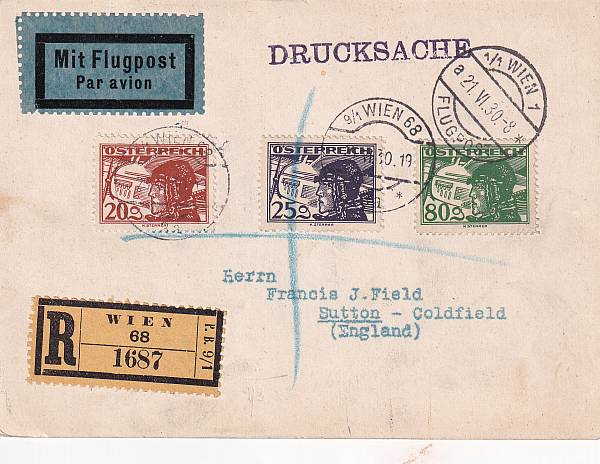 Flugpost Österreich vor 1945 | Einzelbelege
