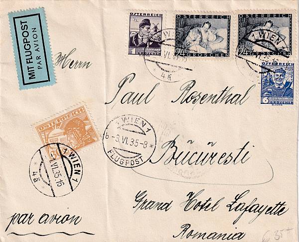 Flugpost Österreich vor 1945 | Einzelbelege