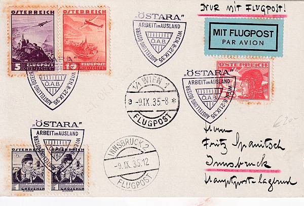 Flugpost Österreich vor 1945 | Einzelbelege