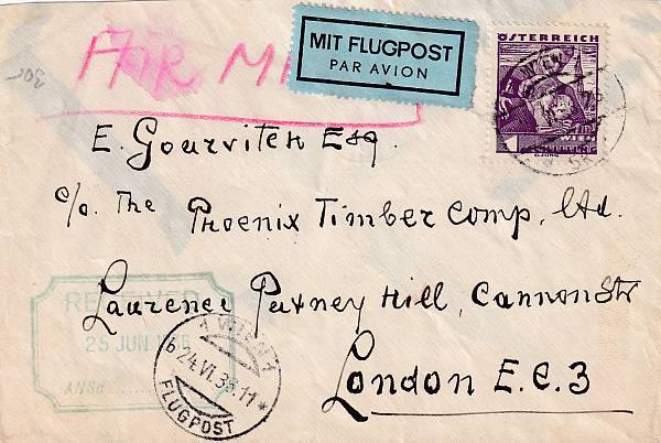Flugpost Österreich vor 1945 | Einzelbelege