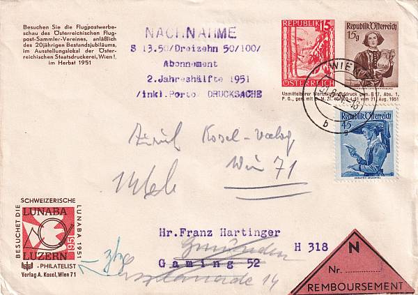 Flugpost Österreich ab 1945 | Luftpost-Ganzsachen