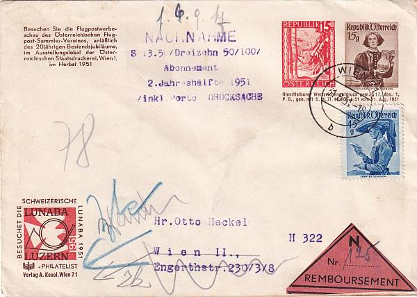 Flugpost Österreich ab 1945 | Luftpost-Ganzsachen