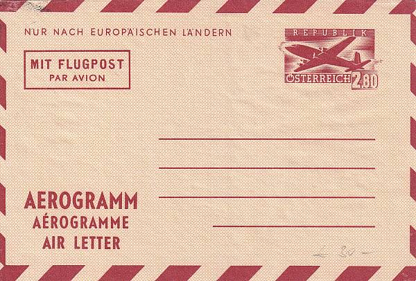 Flugpost Österreich ab 1945 | Luftpost-Ganzsachen